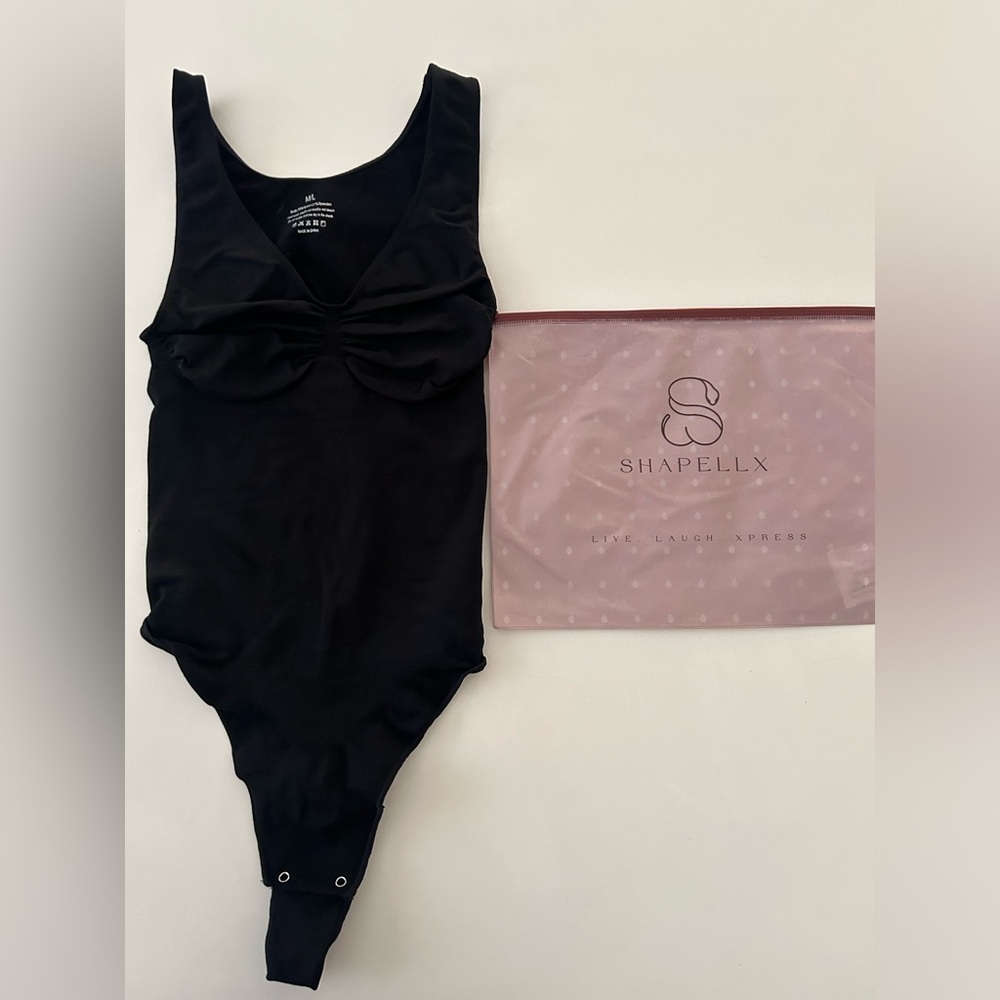 Popilush Bodysuit Shapewear Shapellx NEW PowerConcealh Thong Bodysuit SZ M-L